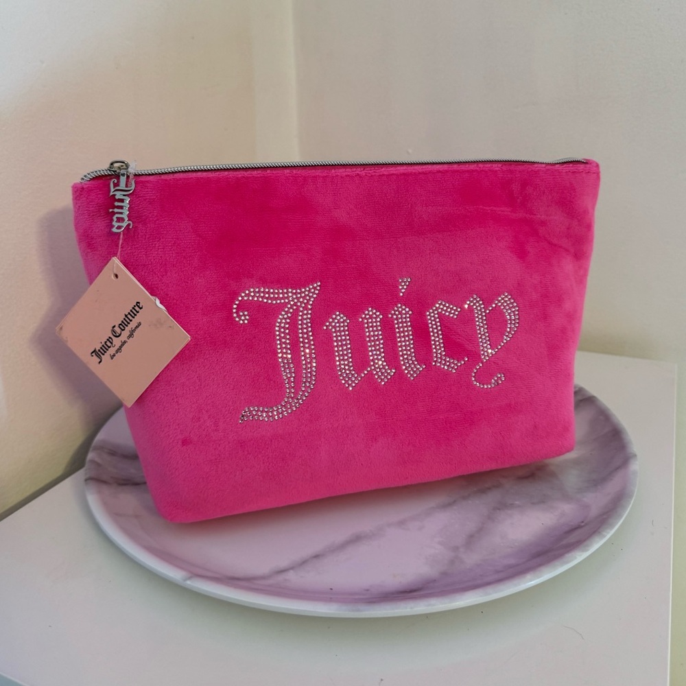 Juicy Couture Pink Rhinestone Velour Bag NWT